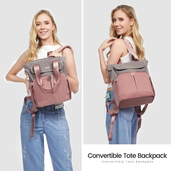 Convertible Women’s Backpack Purse Mini Daypack Travel Work Tote Set main image 4